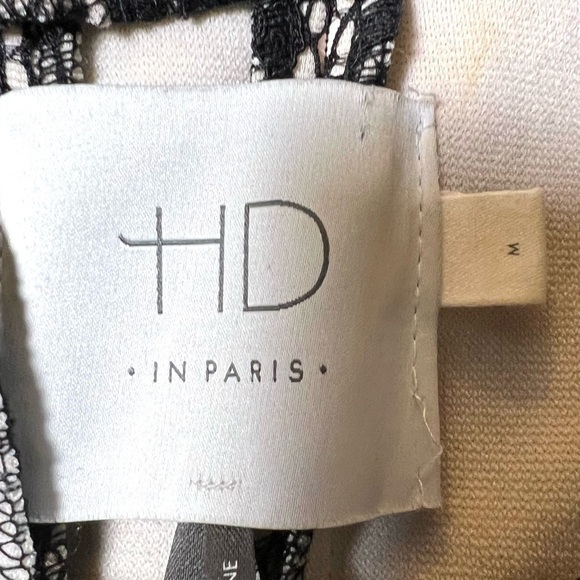 ANTHROPOLOGIE HD In Paris Violante Black Lace Mini A-Line Dress Size Medium - Picture 12 of 15